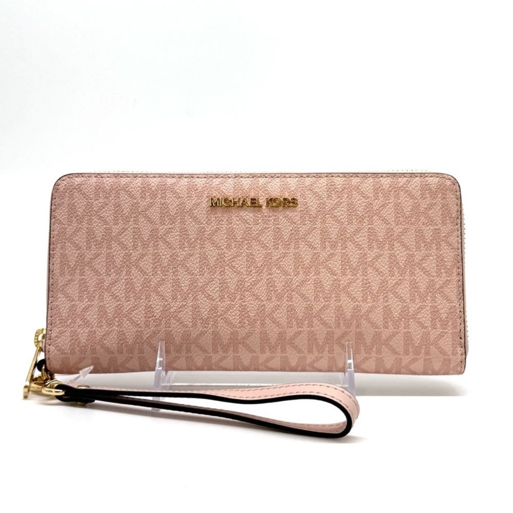 Michael Kors Large Continental Wallet Powder Blush Signature